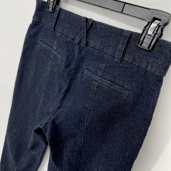 Anthropologie The Essential Slim Jeans Women Sz 2 Dark Wash Split Hem Cropped - Picture 7 of 9